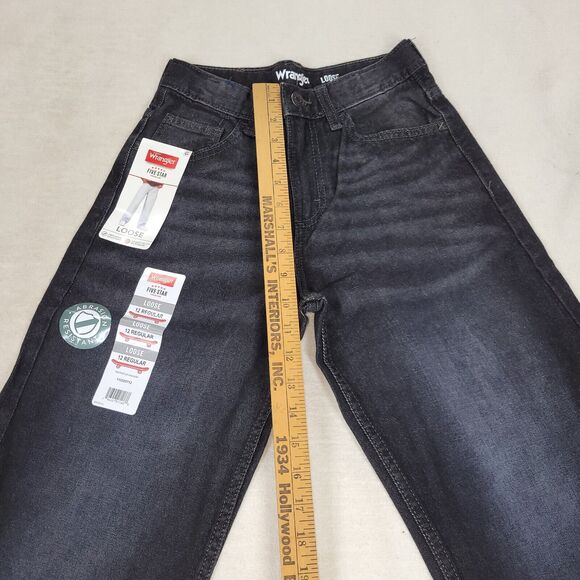 Wrangler Jeans Sz 12 Reg Boys Loose Black Denim Pants Kids Skater Lot of 2 Kid - Picture 11 of 16